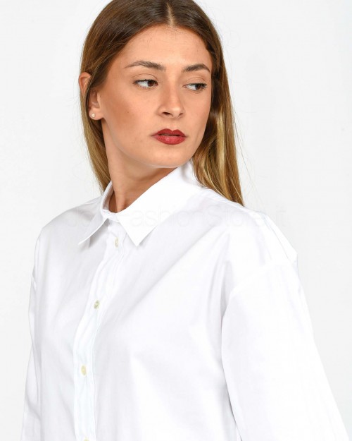 Solo Tre Camicia Over Bianca  M1S0036 A 01