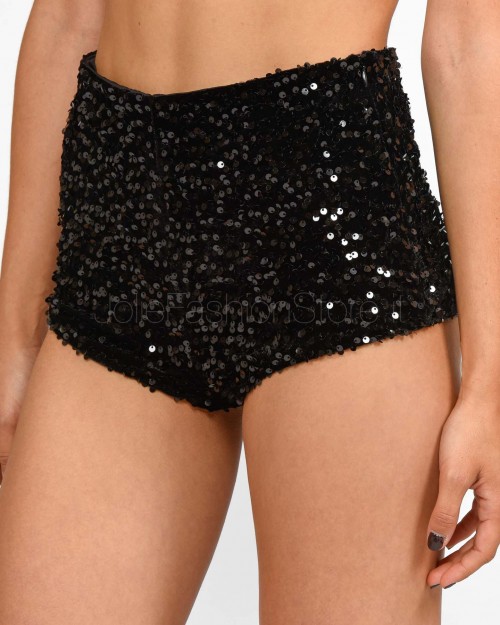 Actualee Shorts in Black Sequins  13170 NERO