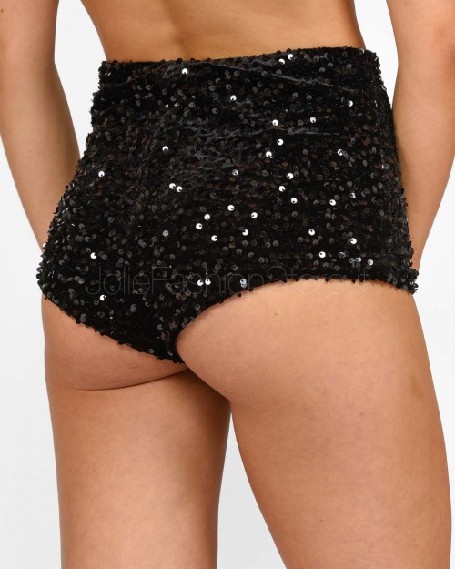 Actualee Shorts in Black Sequins  13170 NERO