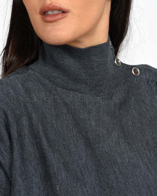 Pinko BEVERINO SWEATER 100% WOOL GRAY - CROW  103929 A189 I76