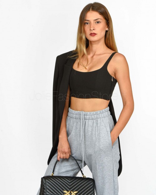 Patrizia Pepe Top Cropped Nero