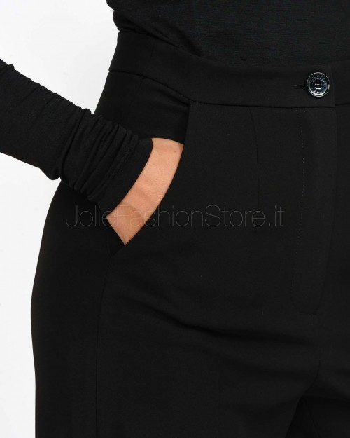 Patrizia Pepe Pantaloni Fluidi Nero  8P0621 A454 K103