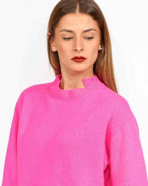 Solo Tre Maglione Fuxia  M3S0066 SU 46S