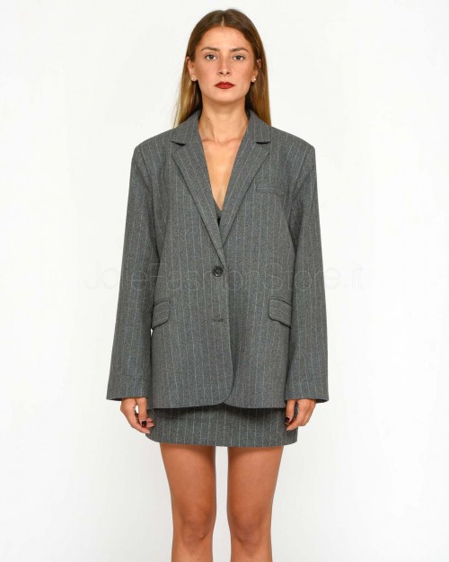 Grace & Mila Charcoal Pinstripe Jacket  NIKITA_22670* ANTHRACITE