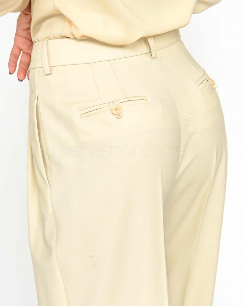 Elisabetta Franchi Pantalone Crema  PA01247E2 045