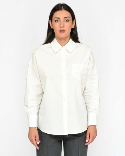 Grace & Mila White Cotton Shirt  NESRINE_22594* ECRU