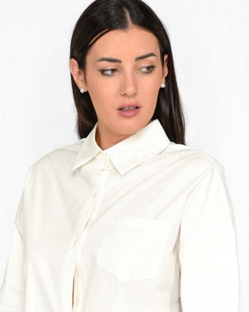 Grace & Mila White Cotton Shirt  NESRINE_22594* ECRU