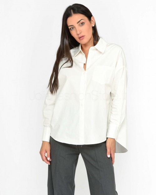 Grace & Mila White Cotton Shirt  NESRINE_22594* ECRU