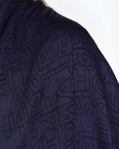 Elisabetta Franchi Pashmina Rettangolare Navy  SC01F46E2 B75