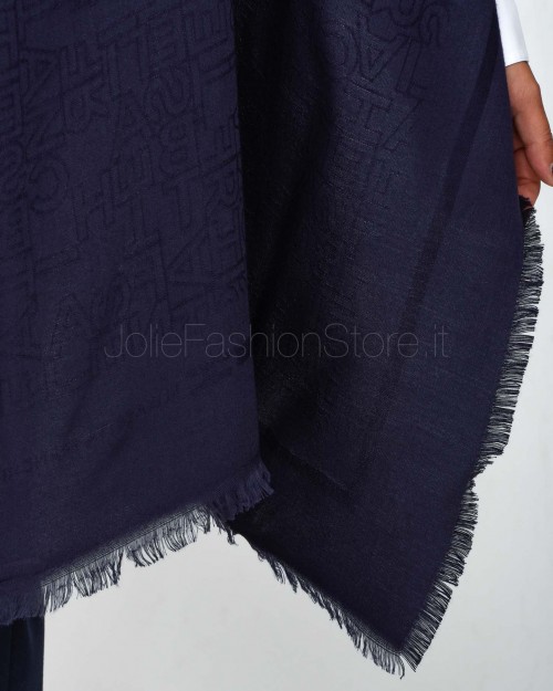 Elisabetta Franchi Pashmina Rettangolare Navy  SC01F46E2 B75