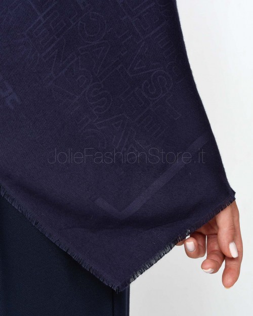 Elisabetta Franchi Pashmina Quadrata Navy  SC02F46E2 B75