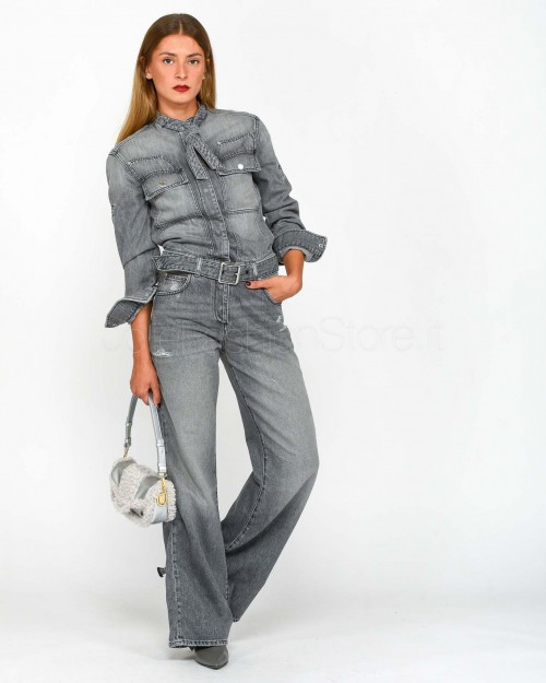 Pinko TIMPANO DENIM SUIT ICED GRAY LAVAGGIO LIGHT GRAY  103880 A20T PJS