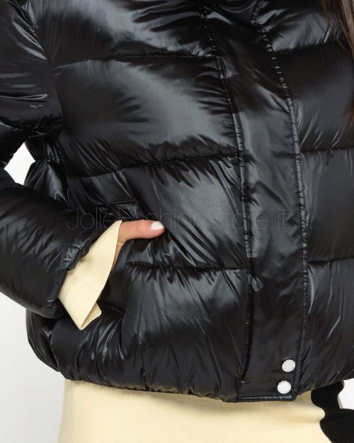 Patrizia Pepe Black Puffy Bomber Down Jacket  2O0050 A9M0 K103