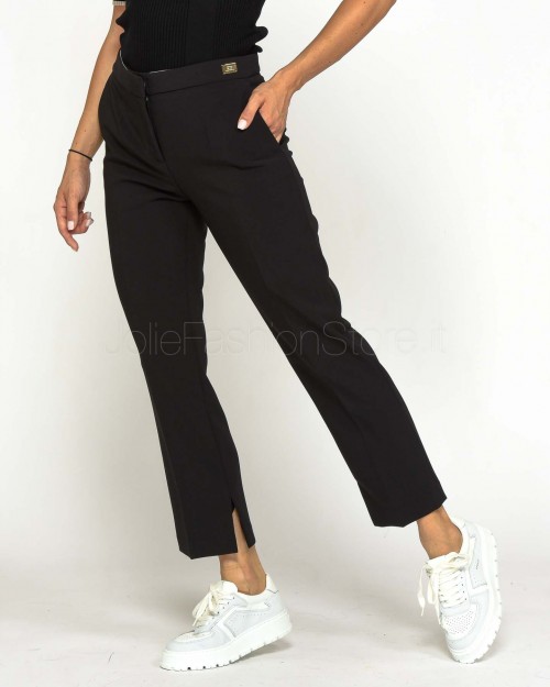 Elisabetta Franchi Pantalone con Spacchetti Nero  PA05447E2 110