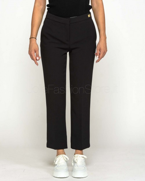 Elisabetta Franchi Pantalone con Spacchetti Nero  PA05447E2 110