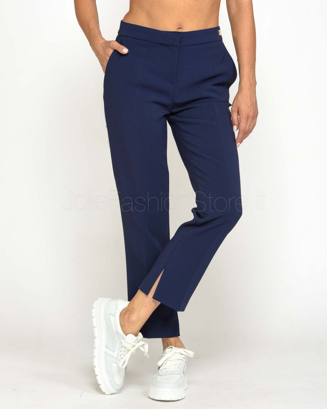 Elisabetta Franchi Navy trousers  PA05447E2 B75