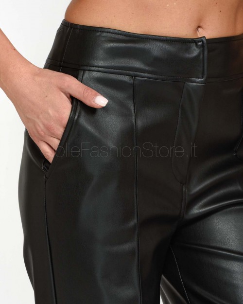 Alessandro Legora Pantalone in Ecopelle Nero  AI25AL302 NERO