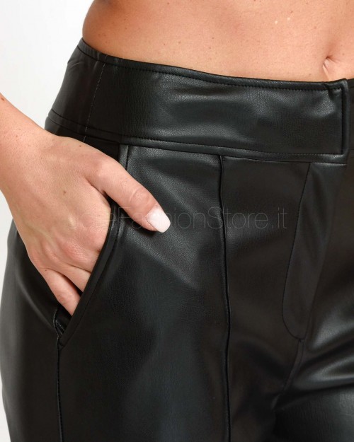 Alessandro Legora Pantalone in Ecopelle Nero  AI25AL302 NERO