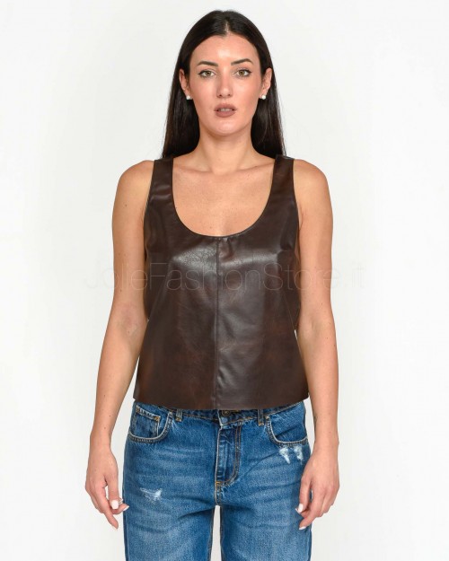 Pinko CAPUANA TOP LEATHER MATERIAL BROWN/LEATHER  104445 A286 LL1