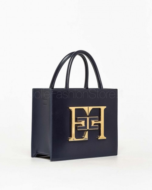 Elisabetta Franchi Borsa a Mano Piccola Navy  BS06A46E2 B75