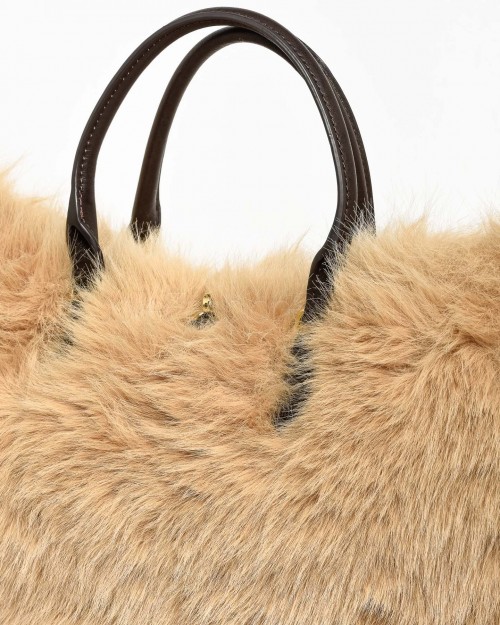 My Best Bag Borsa a Mano Atena Fur Reversibile Chocolate  MYB 8109 CHOCOLATE