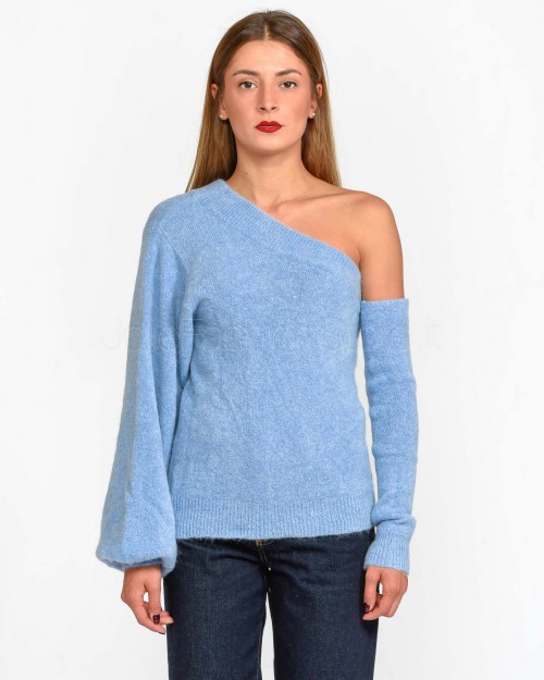 Swanne ONE SHOULDER SWEATER BLUE  MEV-M005 062