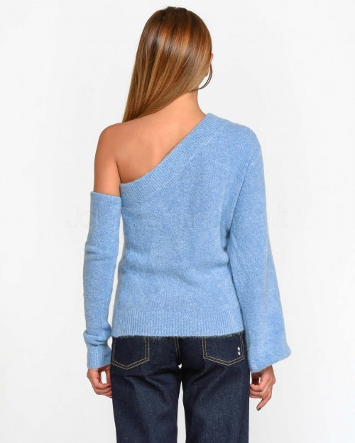 Swanne ONE SHOULDER SWEATER BLUE  MEV-M005 062