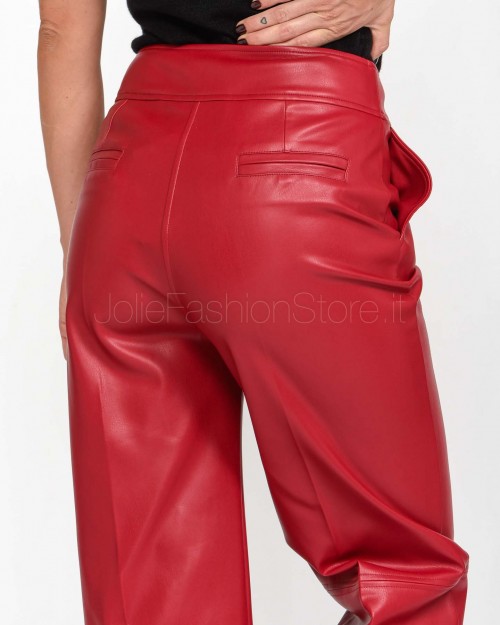 Alessandro Legora Pantalone in Ecopelle Rosso  AI25AL302 ROSSO