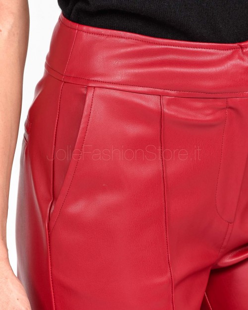 Alessandro Legora Pantalone in Ecopelle Rosso  AI25AL302 ROSSO