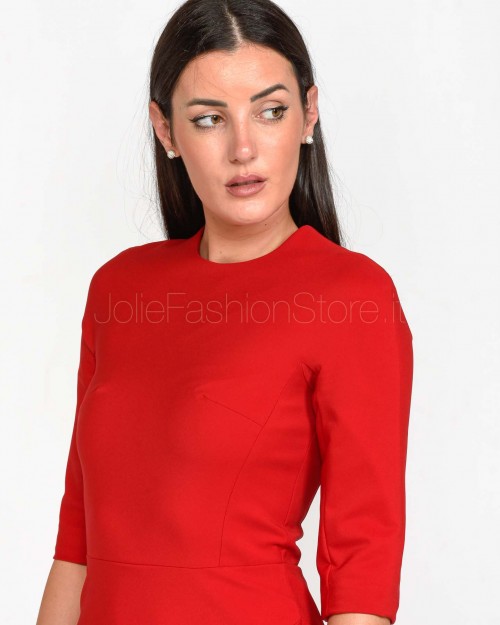 Alessandro Legora Red Tight Pencil Dress  AI25AL127 ROSSO