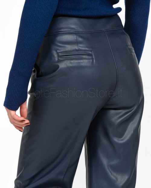 Alessandro Legora Pantalone in Ecopelle Blu  AI25AL302 BLU NAVY