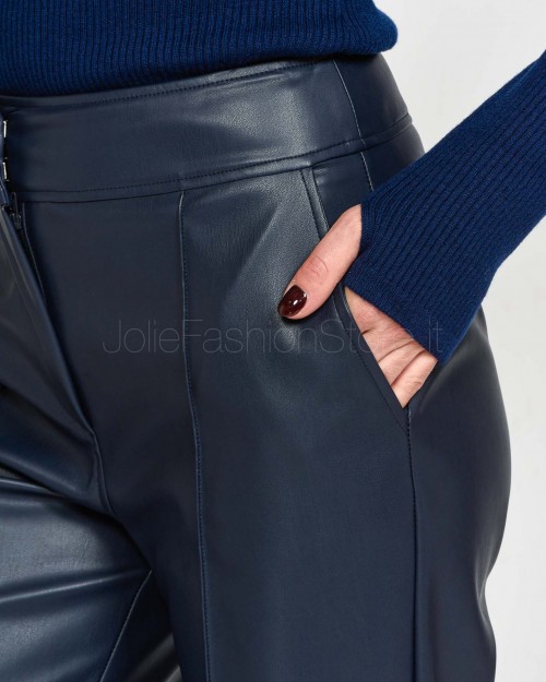 Alessandro Legora Pantalone in Ecopelle Blu  AI25AL302 BLU NAVY