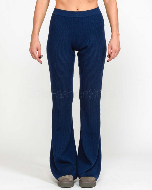 Not Shy Pantalone in Maglia a Costine Blu  4503105 MARINE