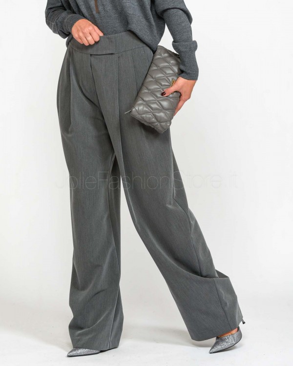 Pinko PATRE EXCALIBUR GRAY FLUID TROUSERS  103549 A18E I72