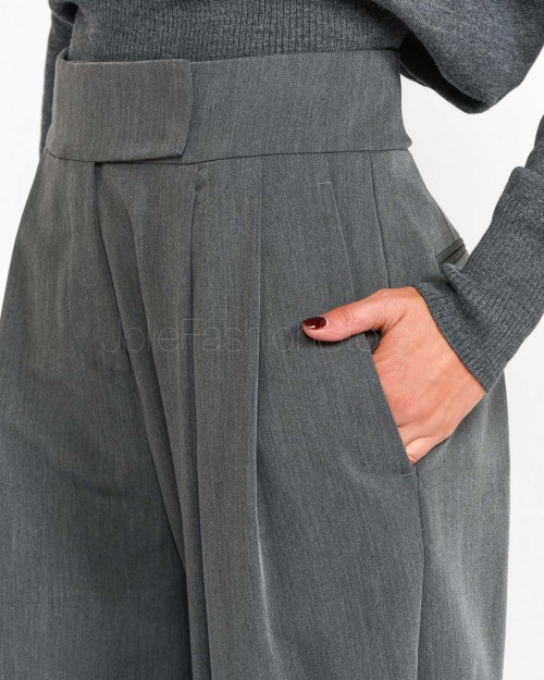 Pinko Pantalone Wide Leg Sartoriale Grigio  103549 A18E I72