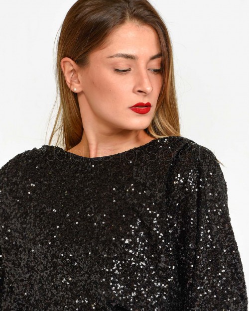 Pinko Abito Mini in Paillettes Nero  104482 A29J Z99