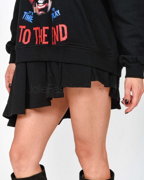 GCDS Black Chucky Sweatshirt Dress  A2CW10000CK3 99