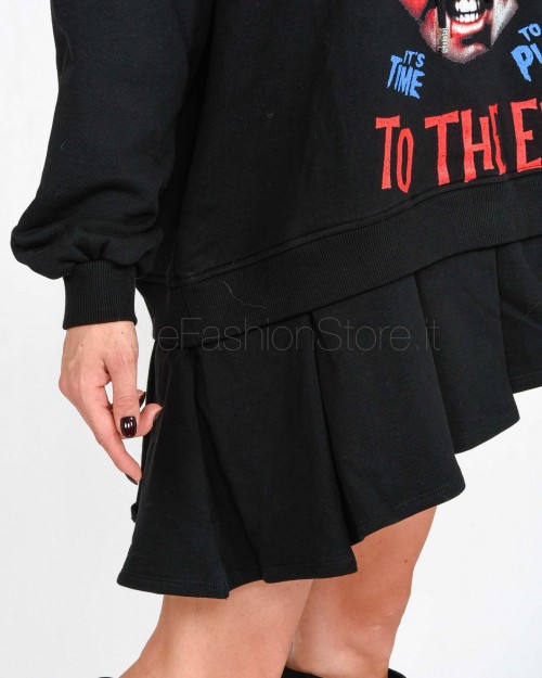 GCDS Black Chucky Sweatshirt Dress  A2CW10000CK3 99