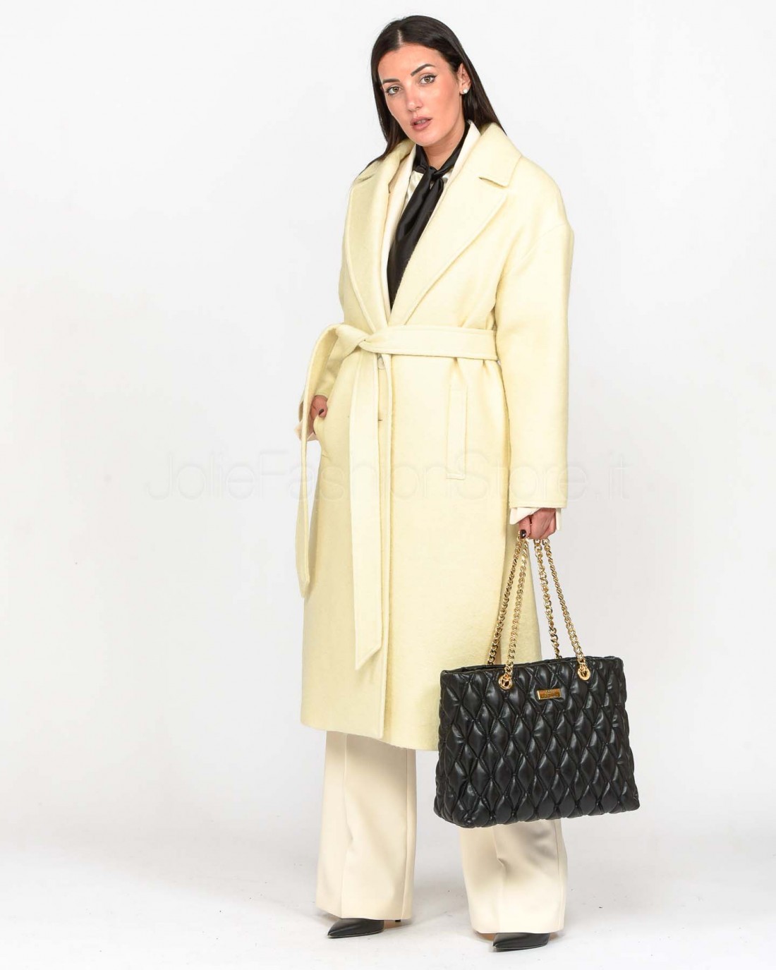 Patrizia Pepe Cappotto a Vestaglia Odyssey White  2O0148 A487 W368