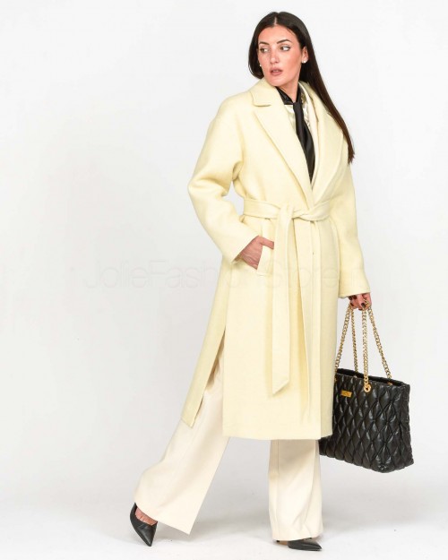 Patrizia Pepe Cappotto a Vestaglia Odyssey White  2O0148 A487 W368