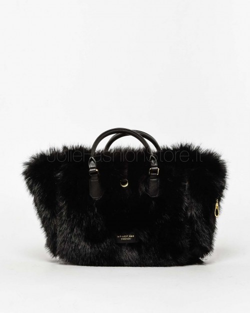 My Best Bag Borsa a Mano Midi Atena Fur Reversibile Nero  MYB 8110 BLACK