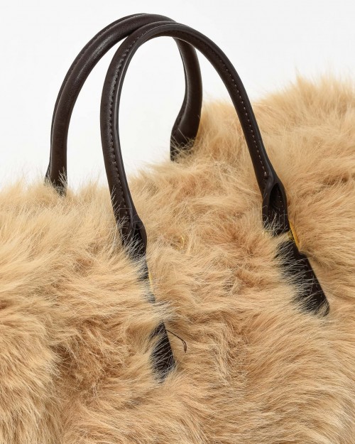 My Best Bag Borsa a Mano Midi Atena Fur Reversibile Chocolate  MYB 8110 CHOCOLATE