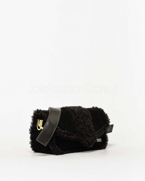 My Best Bag Borsa a Mano Big Yaya Fur Black  MYB 8113 BLACK