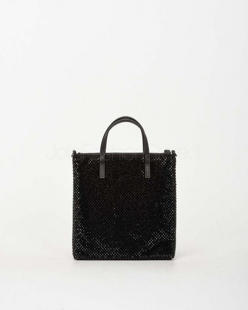 Pinko Mini Shopper Full Strass Nero Canna Fucile  102746 A218 Z99F