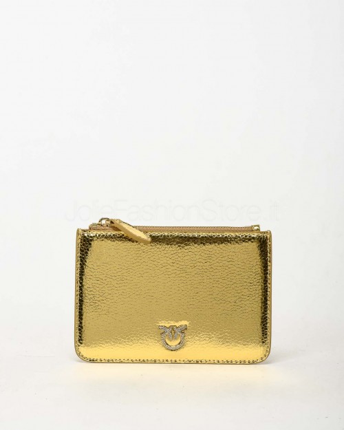 Pinko Coin Purse Metal Gold