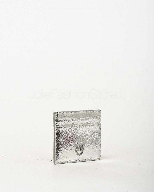 Pinko Card Holder Metallic Silver  103762 A204 ZZFN