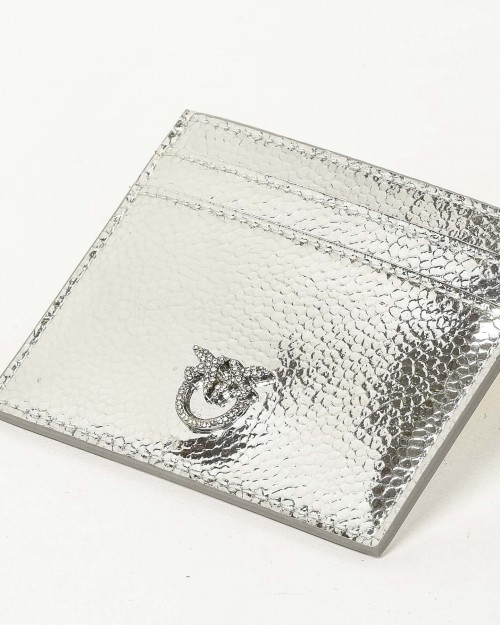 Pinko Card Holder Metallic Silver  103762 A204 ZZFN