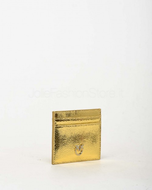 Pinko CARD HOLDER SIMPLY TEXTURE MET GOLD-GOLD  103762 A204 ZZLY