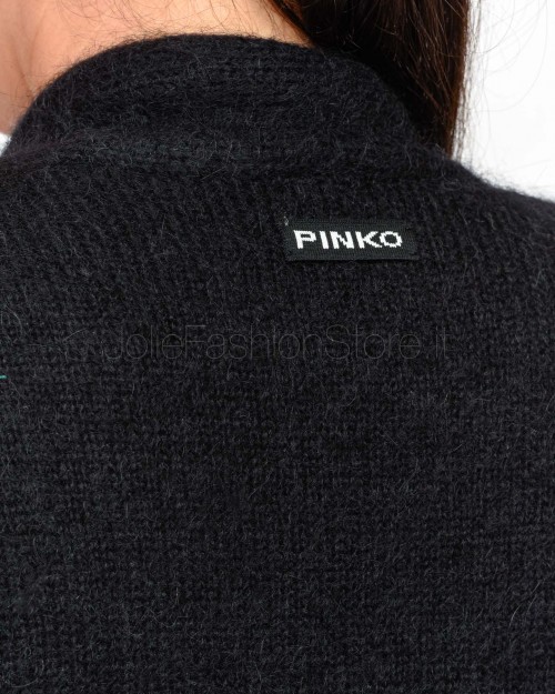 Pinko Cardigan in Mohair e Cachemire Nero  104474 A28L Z99