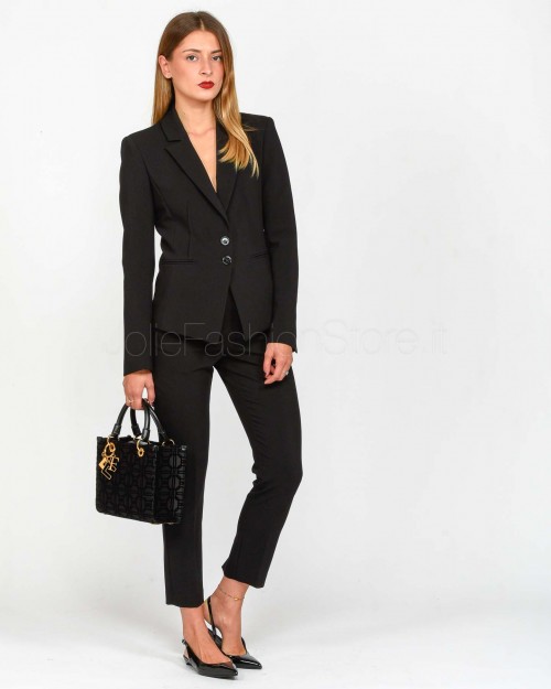 Patrizia Pepe Giacca Slim Fit in Twill Nero  2S1516 A481 K103